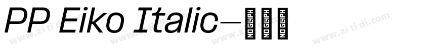 PP Eiko Italic字体转换